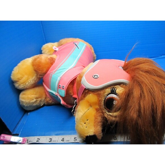 Build A Bear Paw Patrol Liberty Dog W/Helmet Collar Jacket  14" longhair Dachshu - Picture 9 of 10